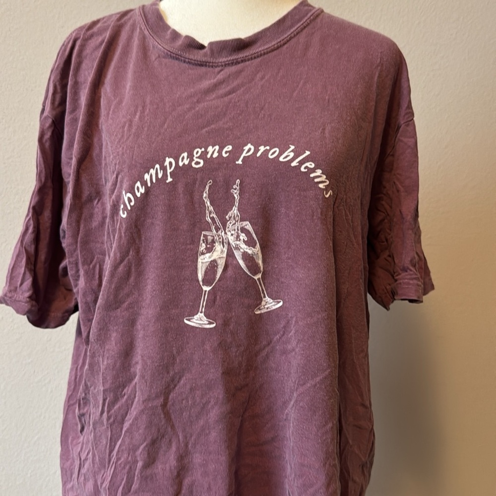 Comfort Colors | Taylor Swift | Champagne Problems Plum T-Shirt | Size Large